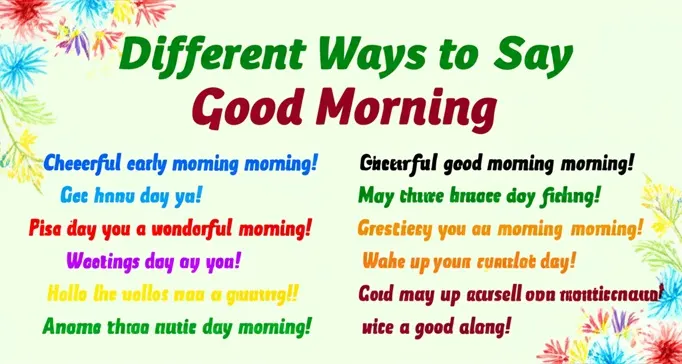How to Say Good Morning in Different Ways