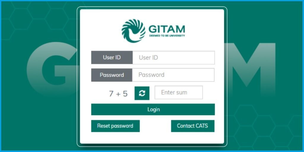 GITAM Web Login